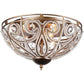 HomeRoots Claire Flush Mount In Bronze Finish