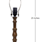 HomeRoots Classic Candle Stick Shape Table Lamp Base in Brown Finish