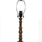 HomeRoots Classic Candle Stick Shape Table Lamp Base in Brown Finish