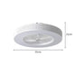 HomeRoots Classy Ceiling Fan And Round LED Lamp in White Finish