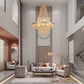 HomeRoots Classy Glam Faux Crystal Chandelier in Gold Finish