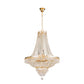 HomeRoots Classy Glam Faux Crystal Chandelier in Gold Finish