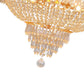 HomeRoots Classy Glam Faux Crystal Chandelier in Gold Finish