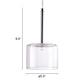 HomeRoots Clear Firefly Ceiling Lamp With Stainless Steel Finish