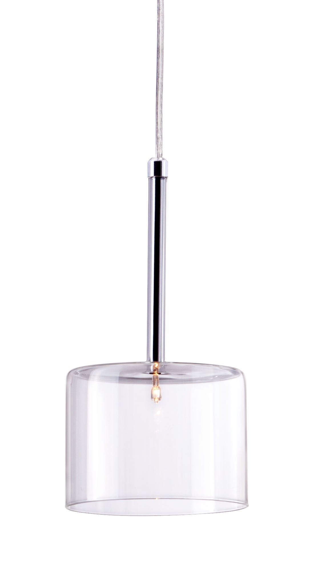 HomeRoots Clear Firefly Ceiling Lamp With Stainless Steel Finish