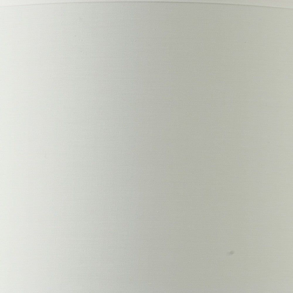 HomeRoots Clear Textured Glass Table Lamp With White Shade