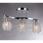 HomeRoots Clee 3-Light 20" Crystal Chandelier In Chrome Finish