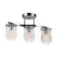 HomeRoots Clee 3-Light 20" Crystal Chandelier In Chrome Finish