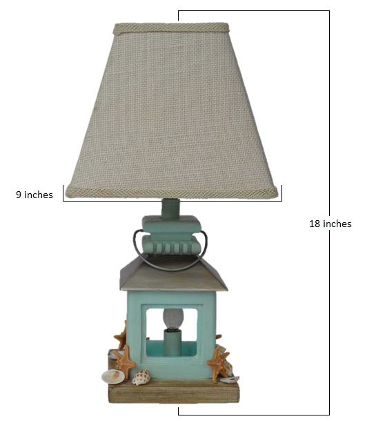 HomeRoots Coastal Aqua Starfish Lamp and Night Light