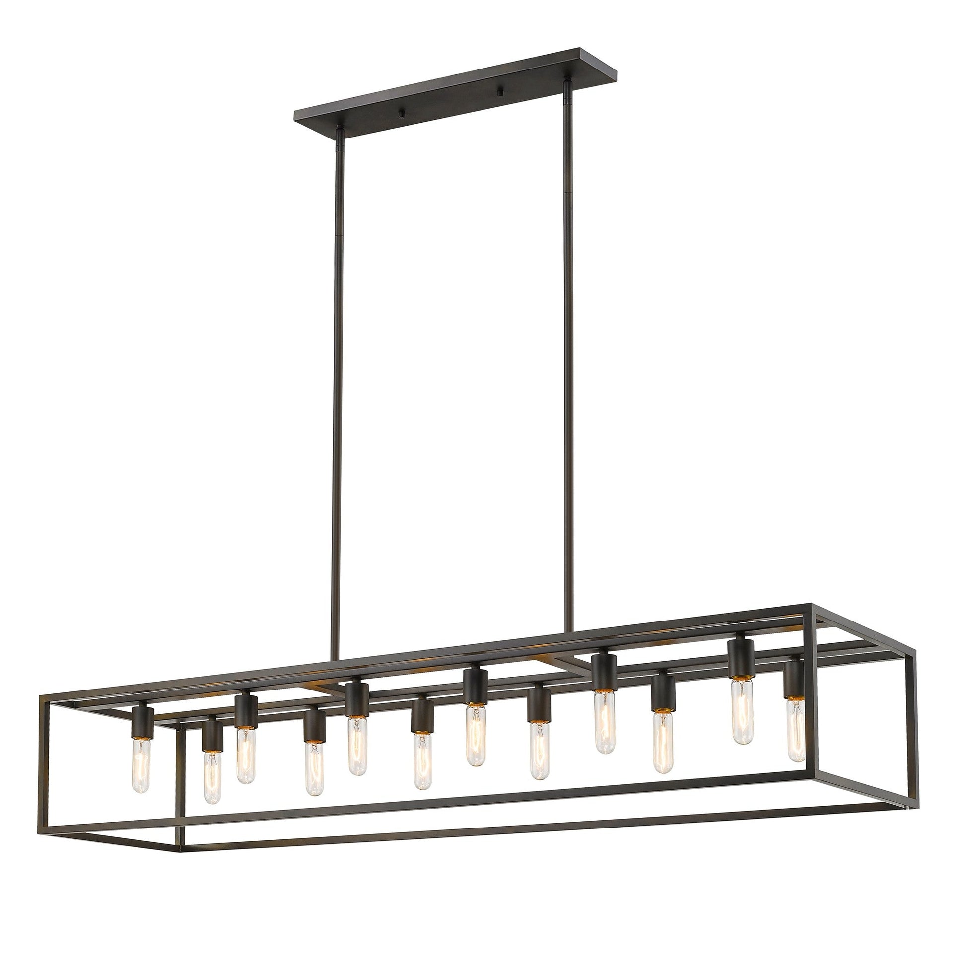 HomeRoots Cobar 12-Light Island Pendant In Oil Rubbed Bronze Finish