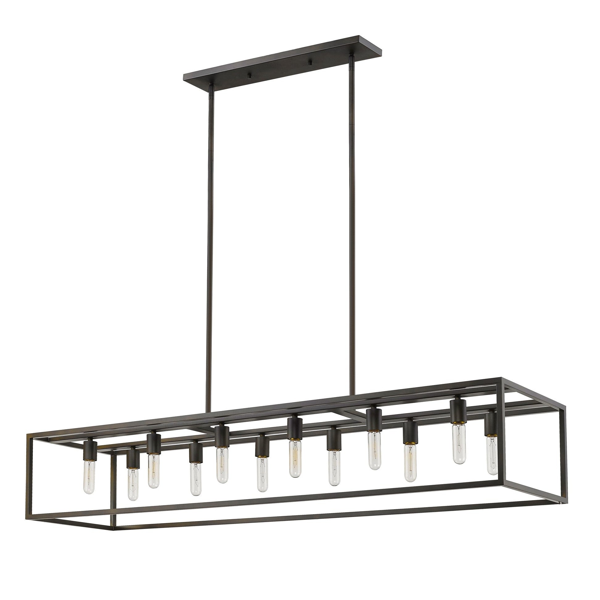 HomeRoots Cobar 12-Light Island Pendant In Oil Rubbed Bronze Finish