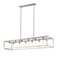 HomeRoots Cobar 12-Light Island Pendant in Satin Nickel Finish