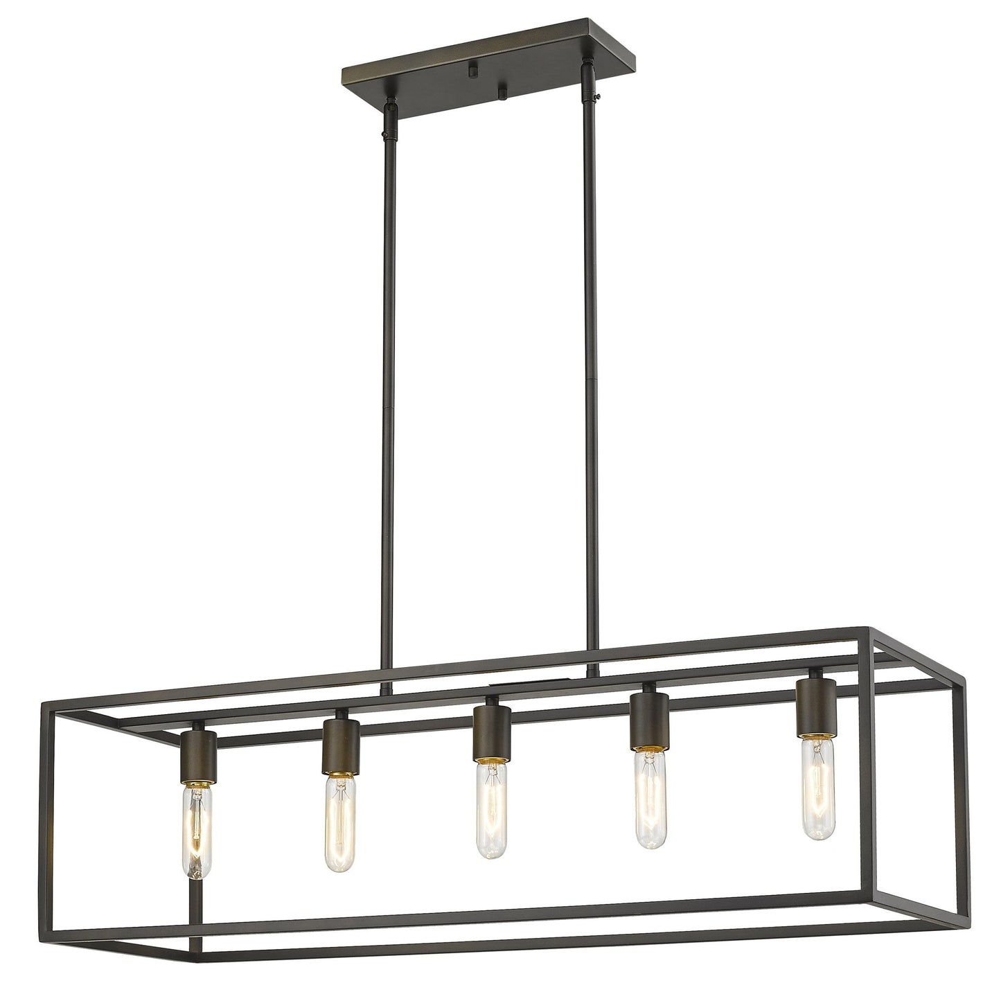 HomeRoots Cobar 5-Light Island Pendant in Oil Rubbed Bronze Finish