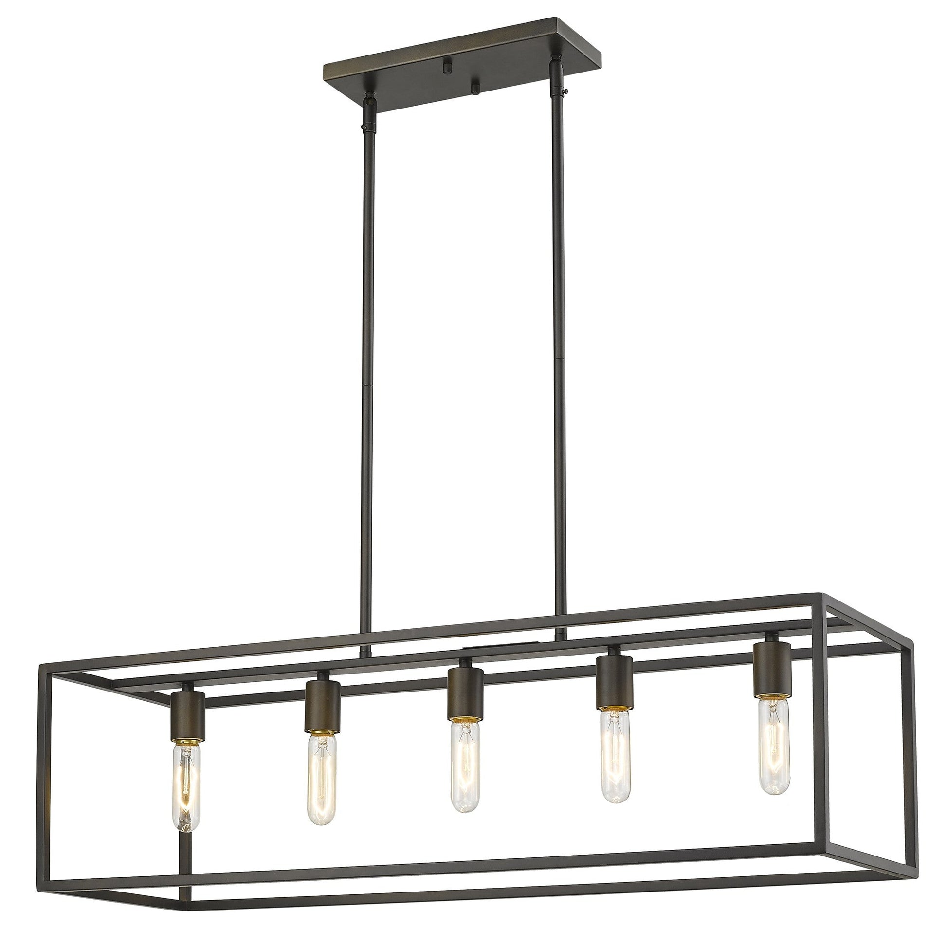 HomeRoots Cobar 5-Light Island Pendant in Oil Rubbed Bronze Finish