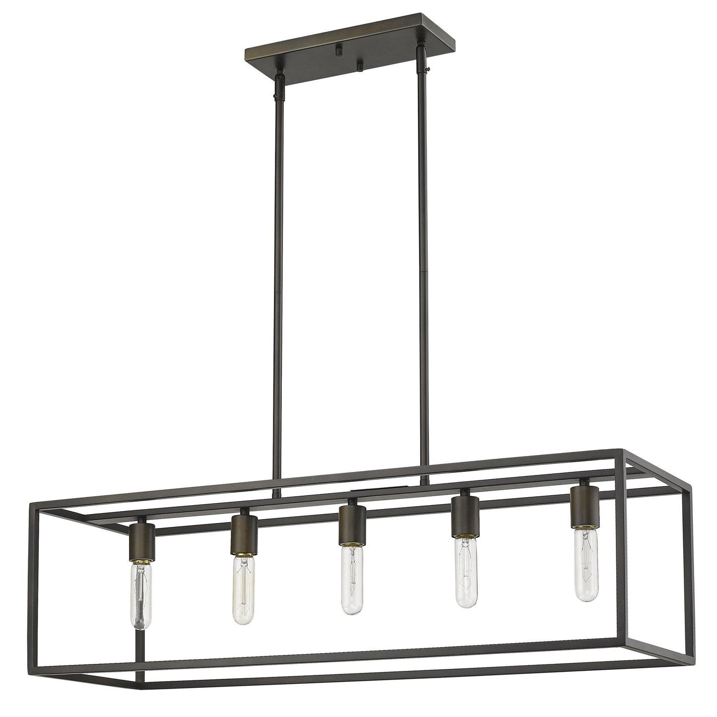 HomeRoots Cobar 5-Light Island Pendant in Oil Rubbed Bronze Finish