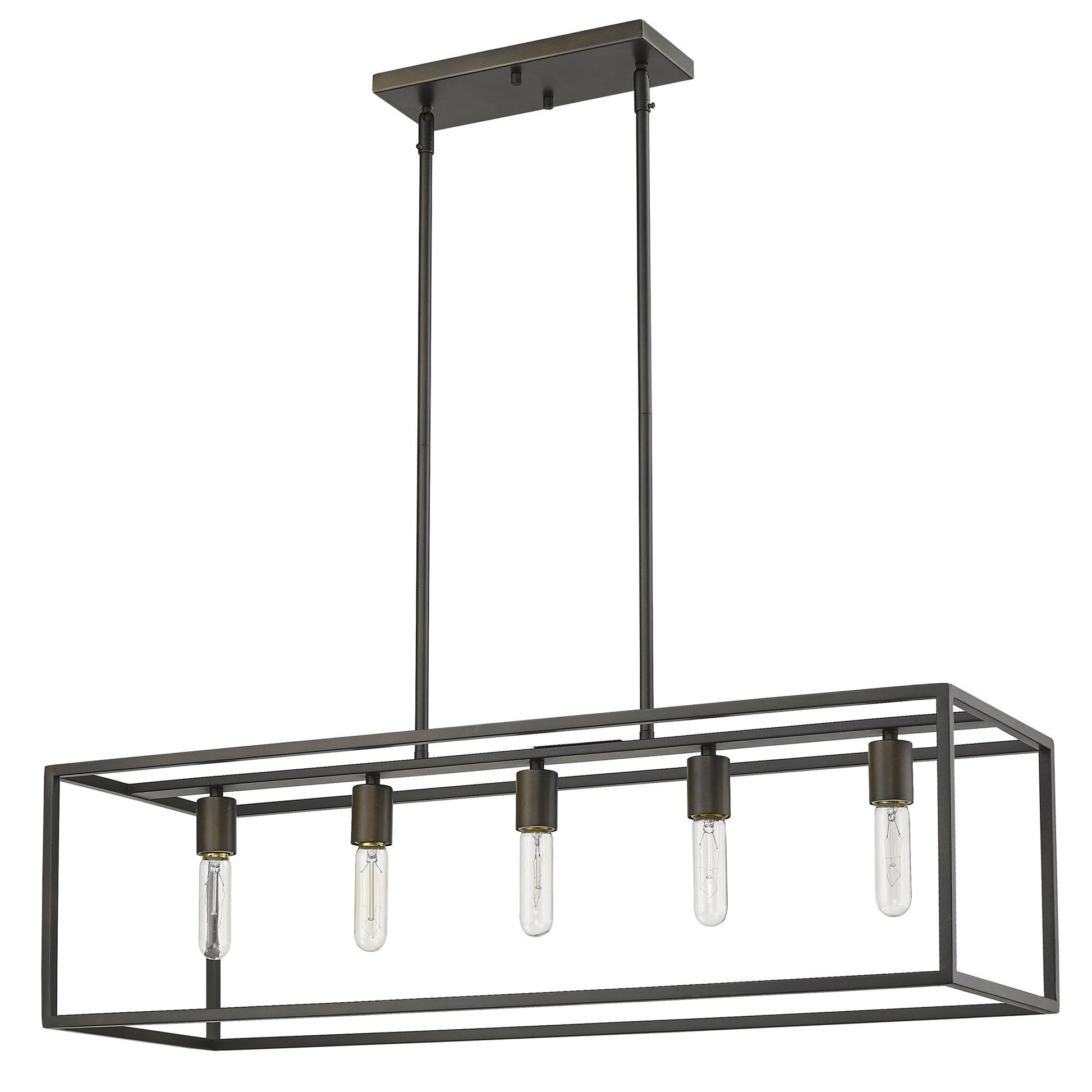 HomeRoots Cobar 5-Light Island Pendant in Oil Rubbed Bronze Finish