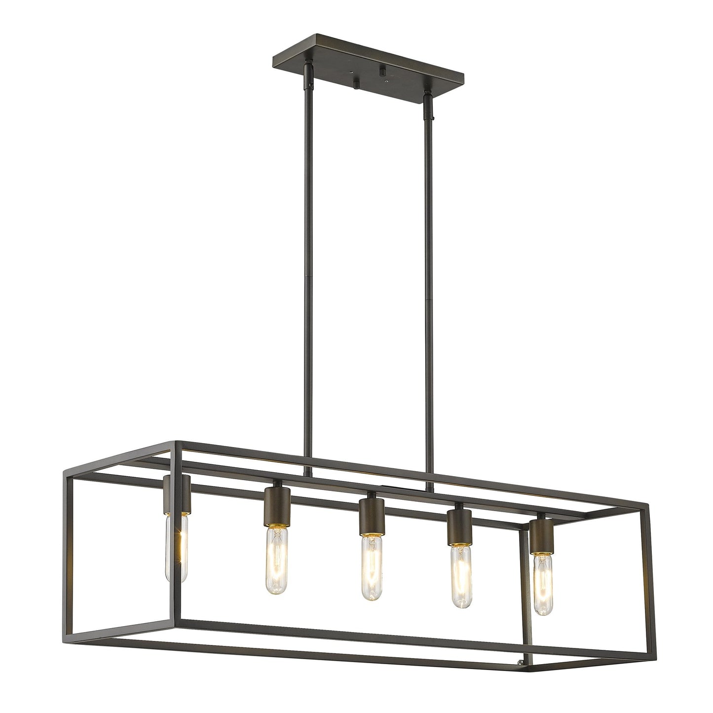 HomeRoots Cobar 5-Light Island Pendant in Oil Rubbed Bronze Finish
