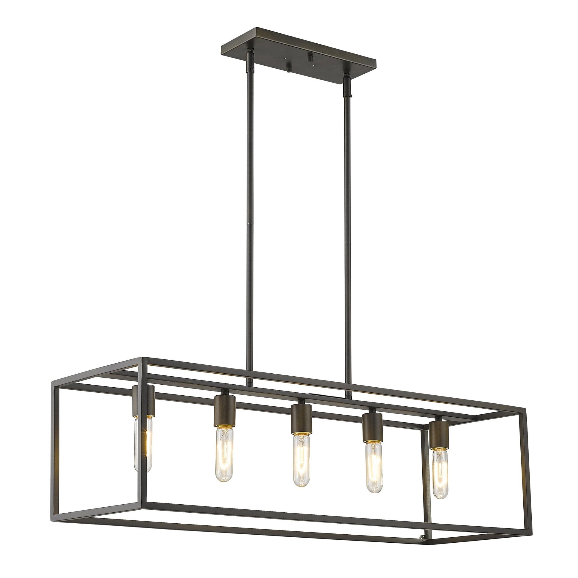HomeRoots Cobar 5-Light Island Pendant in Oil Rubbed Bronze Finish