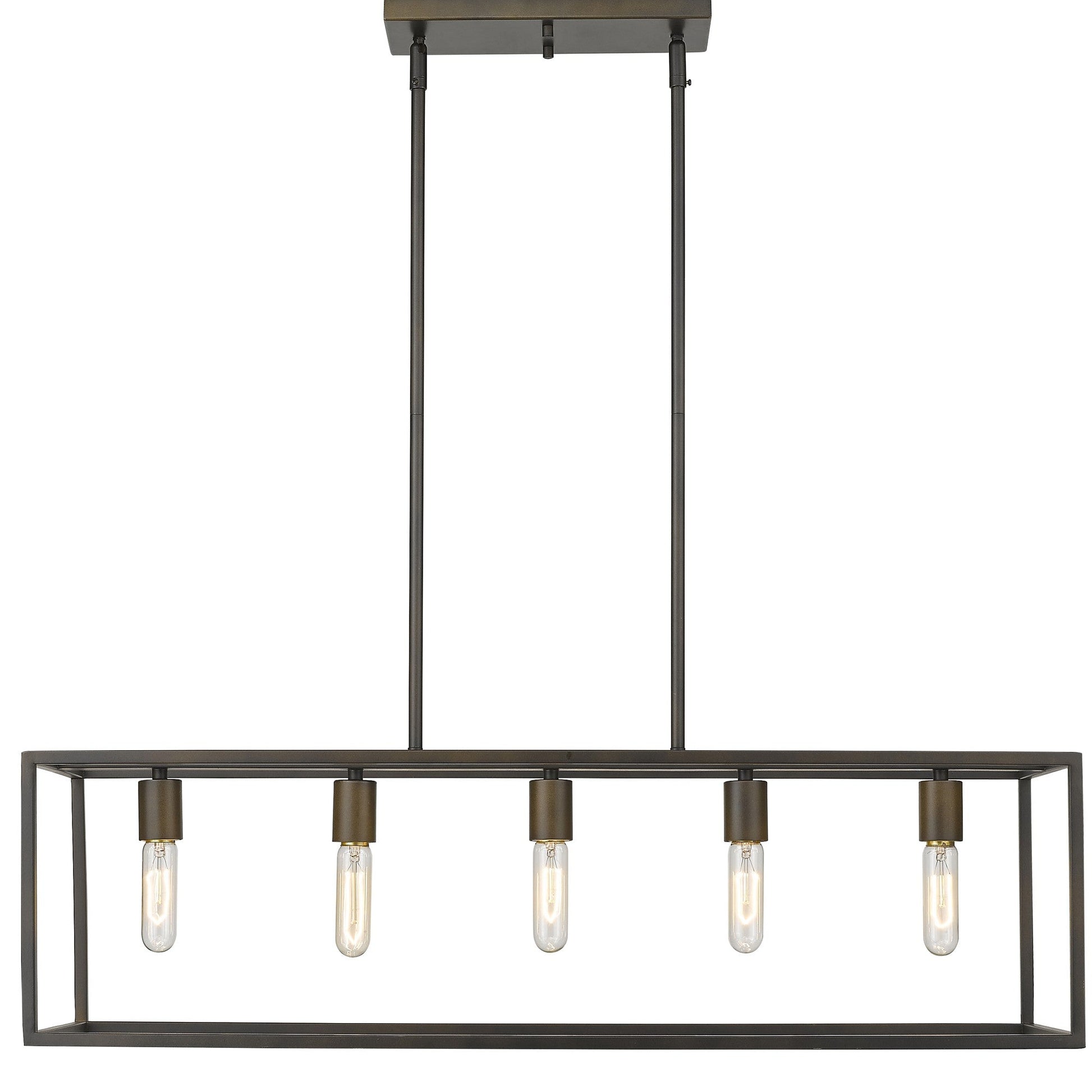 HomeRoots Cobar 5-Light Island Pendant in Oil Rubbed Bronze Finish
