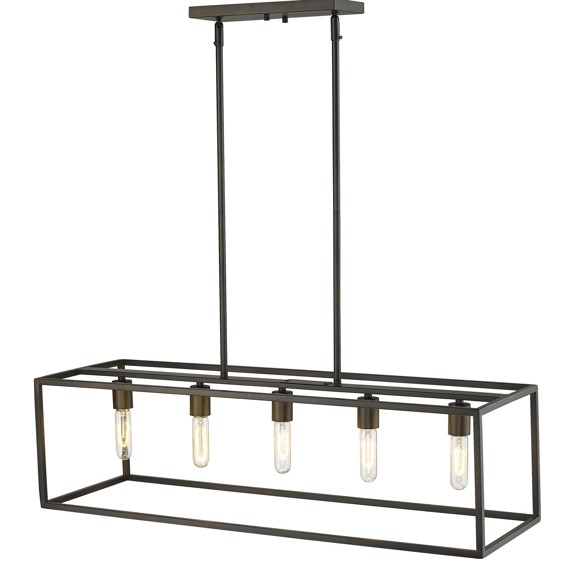HomeRoots Cobar 5-Light Island Pendant in Oil Rubbed Bronze Finish