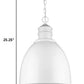 HomeRoots Colby 1-Light Pendant Lighting in White Finish