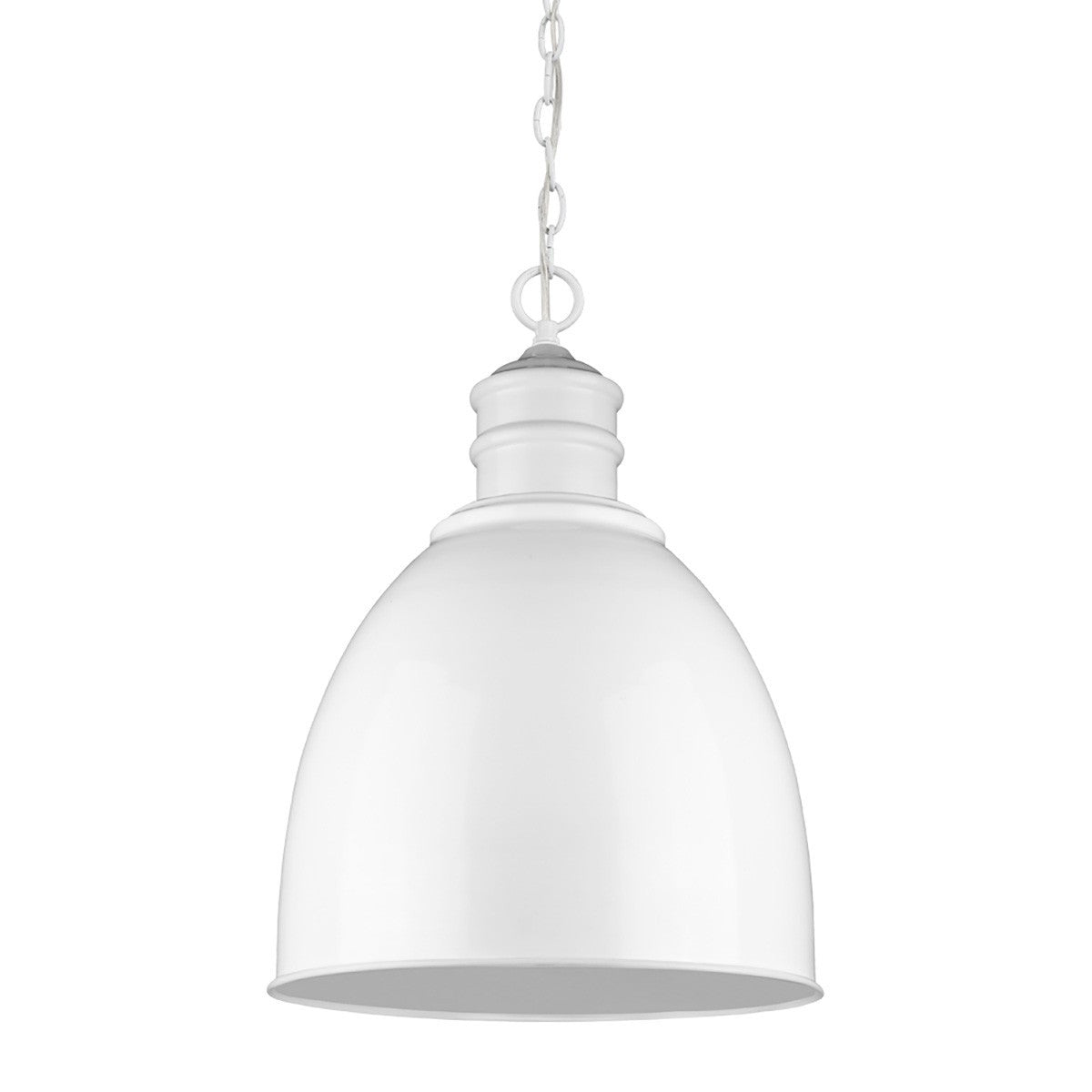 HomeRoots Colby 1-Light Pendant Lighting in White Finish