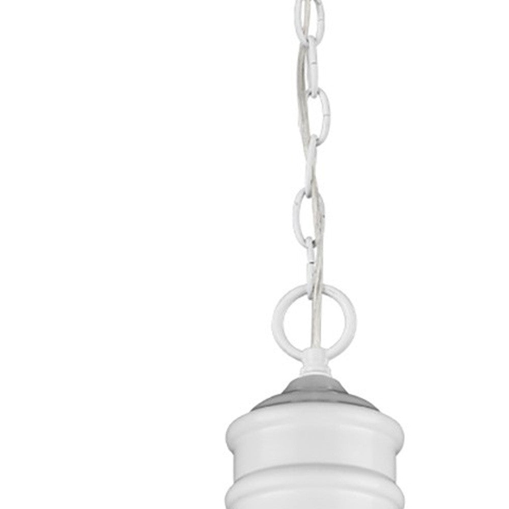 HomeRoots Colby 1-Light Pendant Lighting in White Finish
