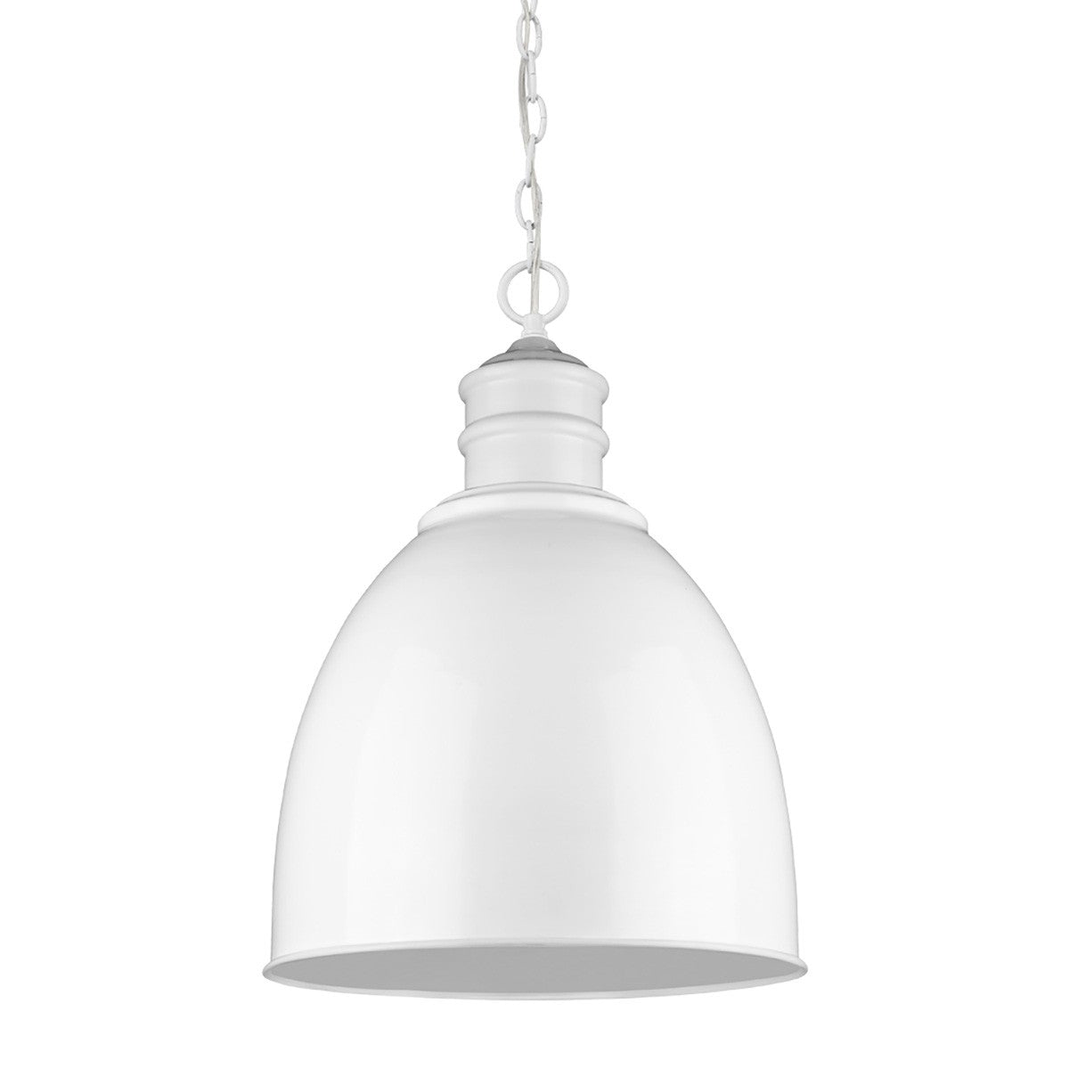 HomeRoots Colby 1-Light Pendant Lighting in White Finish
