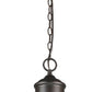 HomeRoots Colby 1-Light Pendant With Raw Brass Interior Shade in Oil-Rubbed Bronze Finish
