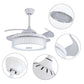 HomeRoots Compact Ceiling Fan And Lamp With Remote in White Finish