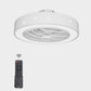 HomeRoots Compact Ceiling Fan and Light With Star Detailing in White Finish