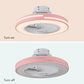 HomeRoots Compact LED Ceiling Fan and Light With Pink Finish