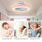 HomeRoots Compact LED Ceiling Fan and Light With Pink Finish