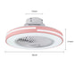 HomeRoots Compact LED Ceiling Fan and Light With Pink Finish