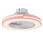 HomeRoots Compact LED Ceiling Fan and Light With Pink Finish