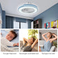 HomeRoots Compact LED Fan and Light in Blue Finish