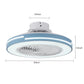 HomeRoots Compact LED Fan and Light in Blue Finish