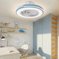 HomeRoots Compact LED Fan and Light in Blue Finish