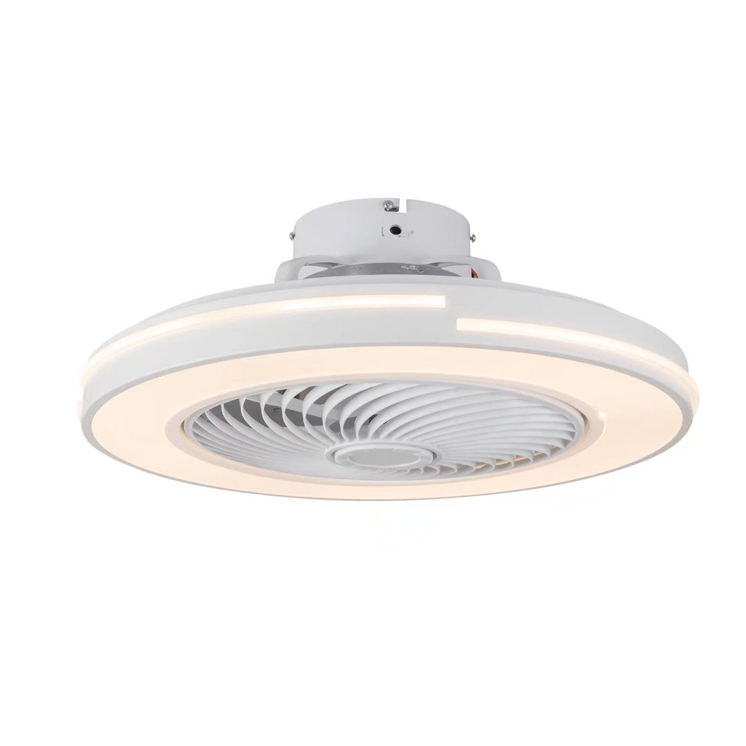 HomeRoots Compact LED Fan and Light in White Finish