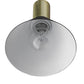 HomeRoots Conical Pendant Hanging Light in Matte Black and Gold Finish