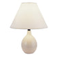 HomeRoots Contempo Bulb Ceramic Table Lamp in Beige Finish