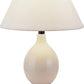 HomeRoots Contempo Bulb Ceramic Table Lamp in Beige Finish