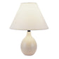 HomeRoots Contempo Bulb Ceramic Table Lamp in Beige Finish