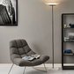HomeRoots Contempo Oval Torchiere in Brushed Steel Metal Finish