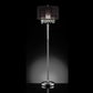 HomeRoots Contempo Silver Floor Lamp With Black Shade and Crystal Accents
