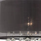 HomeRoots Contempo Silver Table Lamp with Black Shade and Crystal Accents