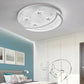 HomeRoots Contemporary Acrylic Moon And Stars Ceiling Lamp in White Finish