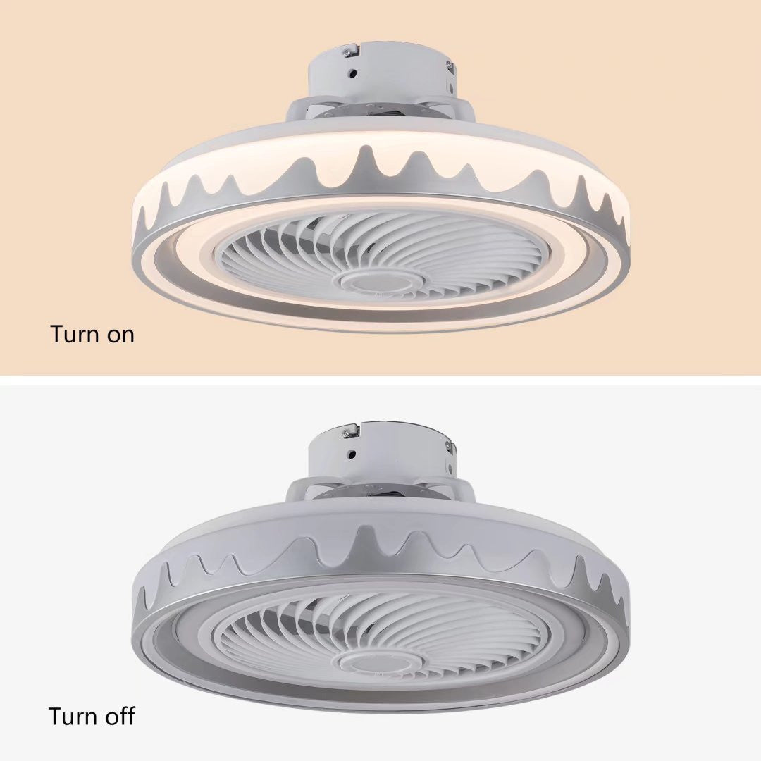 HomeRoots Contemporary Ceiling Fan And Light in Gray Finish