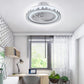 HomeRoots Contemporary Ceiling Fan And Light in Gray Finish