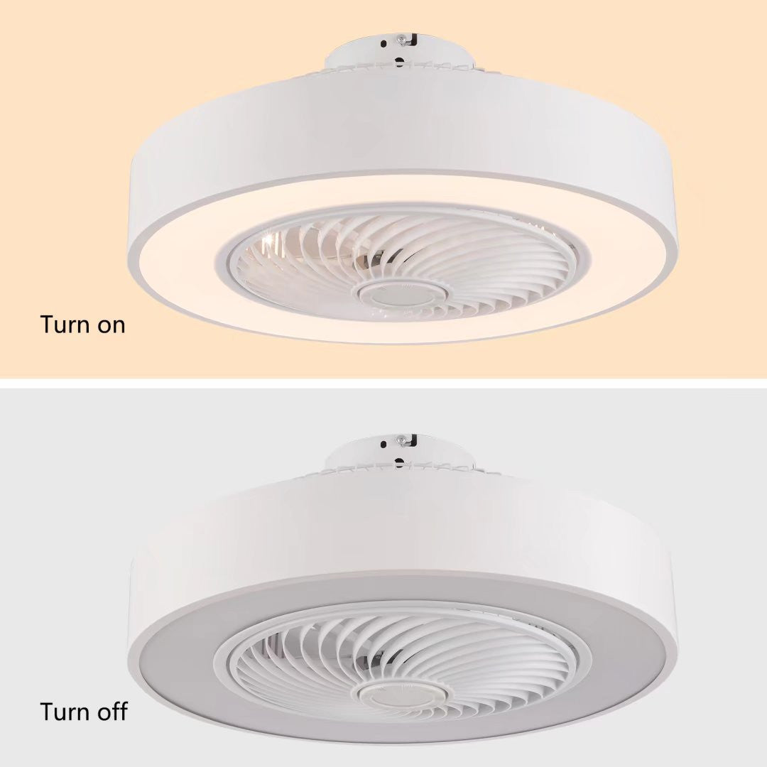 HomeRoots Contemporary Ceiling Lamp And Fan in White Finish